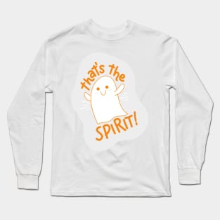 That's The Spirit Cute Cheerleading Ghost Long Sleeve T-Shirt